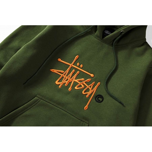 Replica Stussy Hoodies Long Sleeved For Men #407897 $37.50 USD for Wholesale