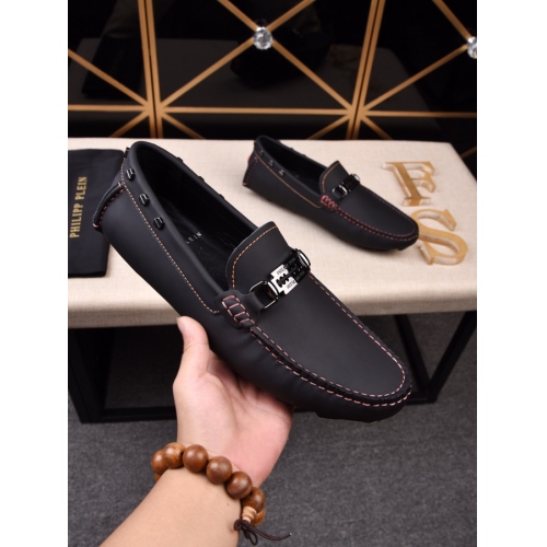 Replica Philipp Plein PP Leather Shoes For Men #408459 $80.00 USD for Wholesale