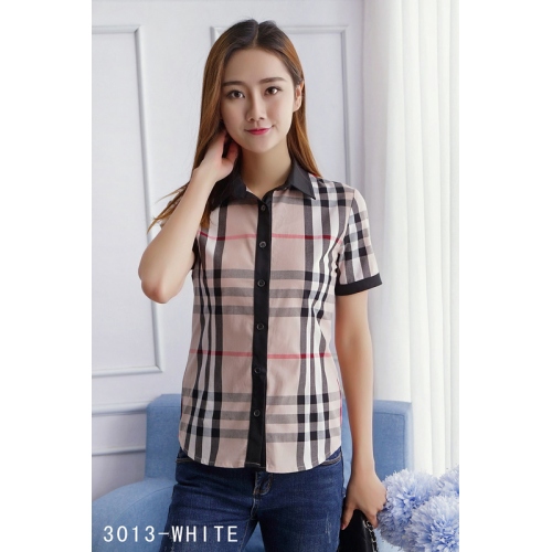Burberry Shirts Short Sleeved For Women #408975 $40.00 USD, Wholesale Replica Burberry Shirts