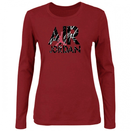 Jordan T-Shirts Long Sleeved For Women #415043 $24.80 USD, Wholesale Replica Jordan T-Shirts