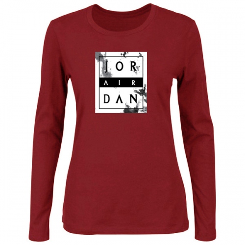 Jordan T-Shirts Long Sleeved For Women #415048 $24.80 USD, Wholesale Replica Jordan T-Shirts