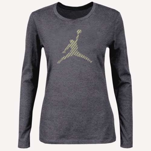 Jordan T-Shirts Long Sleeved For Women #415084 $24.80 USD, Wholesale Replica Jordan T-Shirts