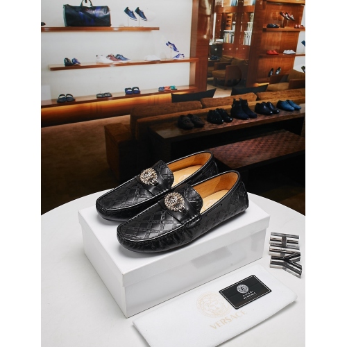 Versace Leather Shoes For Men #419960 $80.00 USD, Wholesale Replica Versace Leather Shoes