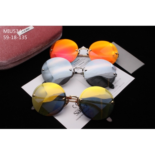 Replica MIU MIU AAA Quality Sunglasses #424735 $48.00 USD for Wholesale