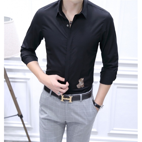 Replica Dolce & Gabbana Shirts Long Sleeved For Men #428491 $86.50 USD for Wholesale
