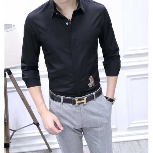 Replica Dolce & Gabbana Shirts Long Sleeved For Men #428491 $86.50 USD for Wholesale
