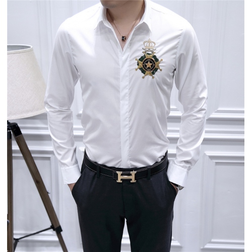 Dolce &amp; Gabbana Shirts Long Sleeved For Men #428493 $86.50 USD, Wholesale Replica Dolce &amp; Gabbana D&amp;G Shirts