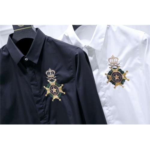 Replica Dolce & Gabbana Shirts Long Sleeved For Men #428493 $86.50 USD for Wholesale
