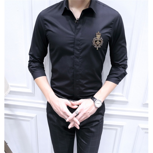 Dolce &amp; Gabbana Shirts Long Sleeved For Men #428496 $86.50 USD, Wholesale Replica Dolce &amp; Gabbana D&amp;G Shirts