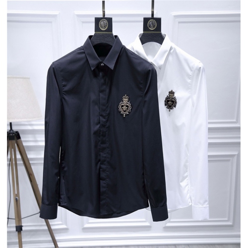Replica Dolce & Gabbana Shirts Long Sleeved For Men #428496 $86.50 USD for Wholesale