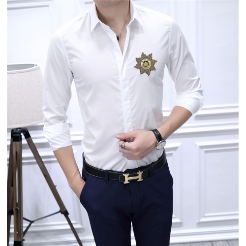 Replica Dolce & Gabbana Shirts Long Sleeved For Men #428501 $86.50 USD for Wholesale