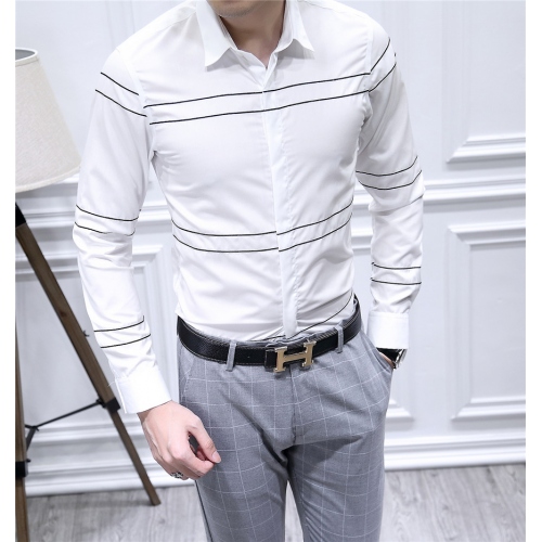 Armani Shirts Long Sleeved For Men #428538 $86.50 USD, Wholesale Replica Armani Shirts
