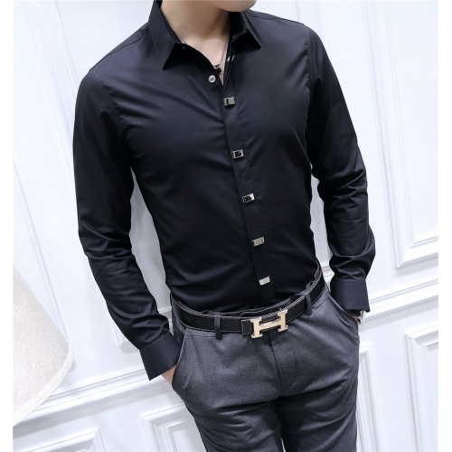 Armani Shirts Long Sleeved For Men #428543