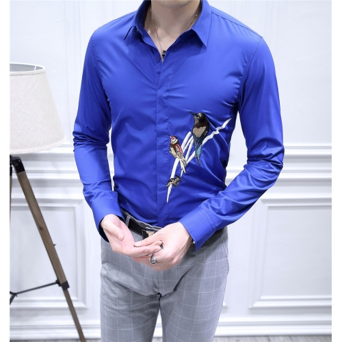 Replica Dolce & Gabbana Shirts Long Sleeved For Men #428626 $86.50 USD for Wholesale