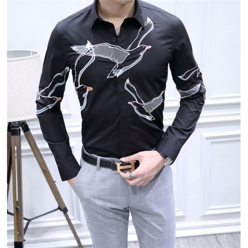 Replica Dolce & Gabbana Shirts Long Sleeved For Men #428629 $86.50 USD for Wholesale