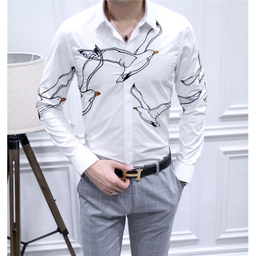 Replica Dolce & Gabbana Shirts Long Sleeved For Men #428630 $86.50 USD for Wholesale