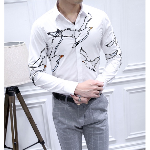 Replica Dolce & Gabbana Shirts Long Sleeved For Men #428630 $86.50 USD for Wholesale