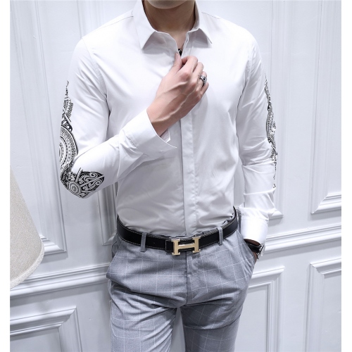 Replica Dolce & Gabbana Shirts Long Sleeved For Men #428642 $86.50 USD for Wholesale