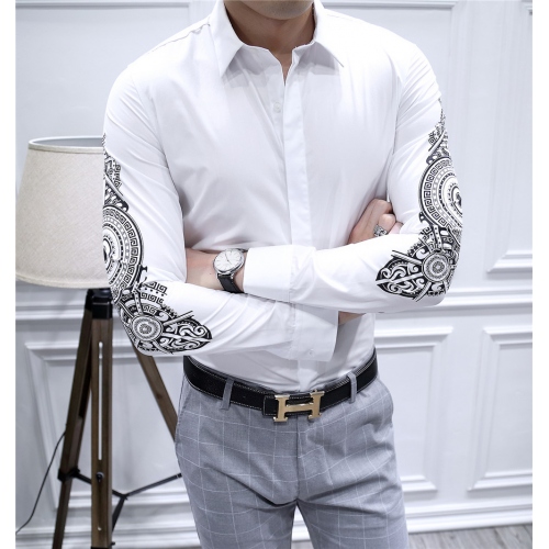 Replica Dolce & Gabbana Shirts Long Sleeved For Men #428642 $86.50 USD for Wholesale