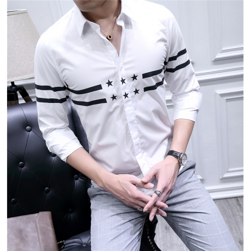 Replica Givenchy shirts Long Sleeved For Men #428665 $86.50 USD for Wholesale