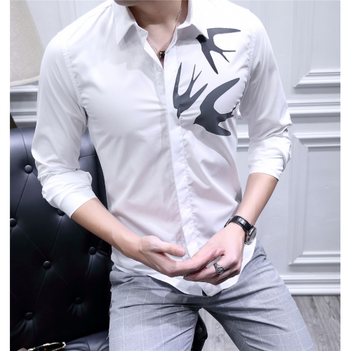 Replica Alexander McQueen shirts Long Sleeved For Men #428675 $86.50 USD for Wholesale