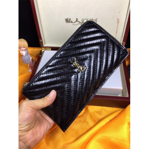 Yves Saint Laurent YSL AAA Quality Wallets For Women #429535 $45.00 USD, Wholesale Replica Yves Saint Laurent AAA Wallets