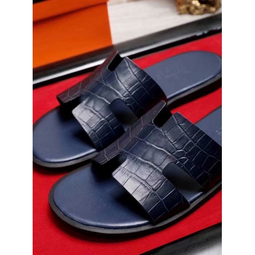 Replica Hermes Slippers For Men #434884 $52.00 USD for Wholesale