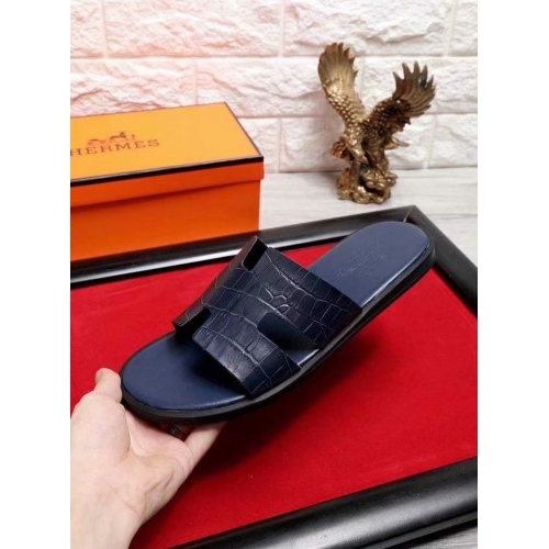 Replica Hermes Slippers For Men #434884 $52.00 USD for Wholesale