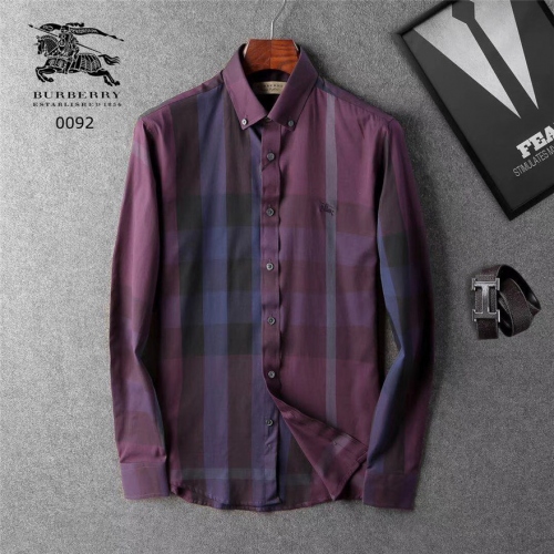 Burberry Shirts Long Sleeved For Men #435674 $40.30 USD, Wholesale Replica Burberry Shirts