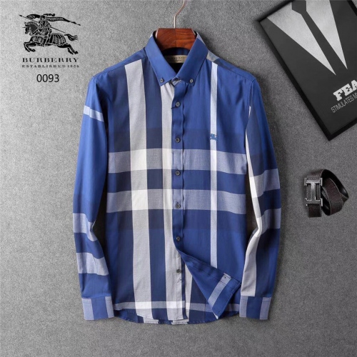 Burberry Shirts Long Sleeved For Men #435676 $40.30 USD, Wholesale Replica Burberry Shirts