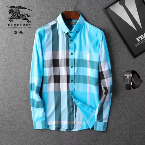 Burberry Shirts Long Sleeved For Men #435677 $40.30 USD, Wholesale Replica Burberry Shirts