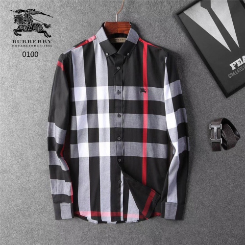 Burberry Shirts Long Sleeved For Men #435678 $40.30 USD, Wholesale Replica Burberry Shirts