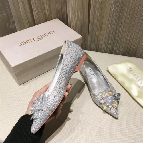 Replica Jimmy Choo Flat Shoes For Women #436606 $91.00 USD for Wholesale