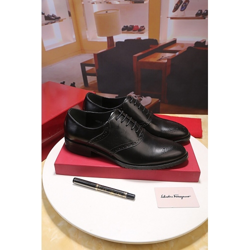 Salvatore Ferragamo SF Leather Shoes For Men #438503 $94.00 USD, Wholesale Replica Salvatore Ferragamo Leather Shoes