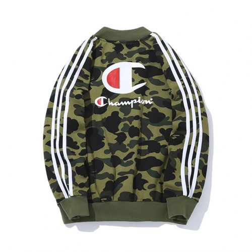 Replica Bape & Champion Jackets Long Sleeved For Men #438947 $49.00 USD for Wholesale