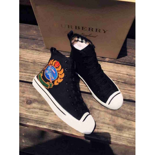 Replica Burberry High Tops Shoes For Women #440537 $81.00 USD for Wholesale