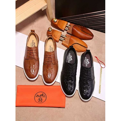 Replica Hermes Casual Shoes For Men #440988 $97.00 USD for Wholesale