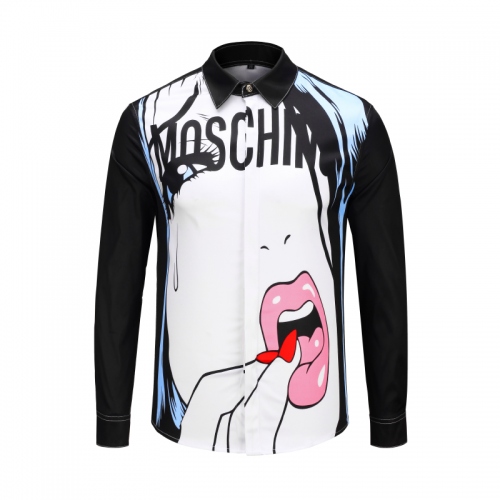 Moschino Shirts Long Sleeved For Men #441469 $39.20 USD, Wholesale Replica Moschino Shirts