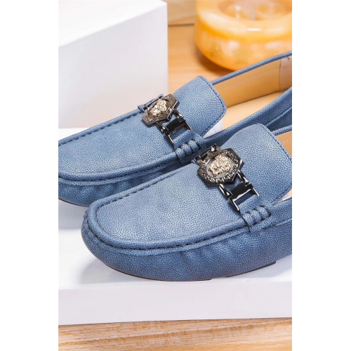 Replica Versace Leather Shoes For Men #441838 $80.60 USD for Wholesale