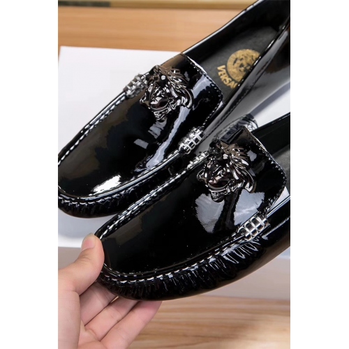 Replica Versace Leather Shoes For Men #441864 $80.60 USD for Wholesale