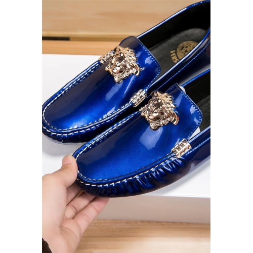 Replica Versace Leather Shoes For Men #441865 $80.60 USD for Wholesale