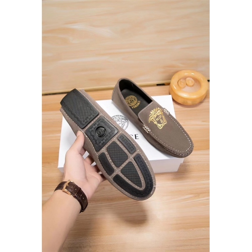 Replica Versace Leather Shoes For Men #441877 $80.60 USD for Wholesale