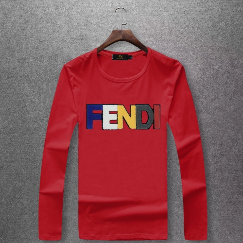 Fendi T-Shirts Long Sleeved For Men #442110 $26.50 USD, Wholesale Replica Fendi T-Shirts