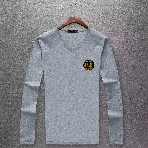 Fendi T-Shirts Long Sleeved For Men #442184 $26.50 USD, Wholesale Replica Fendi T-Shirts