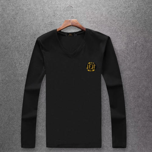 Fendi T-Shirts Long Sleeved For Men #442185 $26.50 USD, Wholesale Replica Fendi T-Shirts