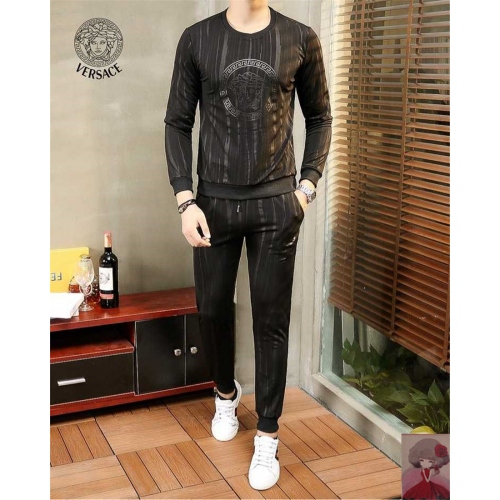 Versace Tracksuits Long Sleeved For Men #442315 $67.00 USD, Wholesale Replica Versace Tracksuits