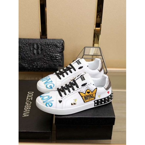 Dolce &amp; Gabbana Casual Shoes For Men #442502 $97.00 USD, Wholesale Replica Dolce &amp; Gabbana D&amp;G Casual Shoes