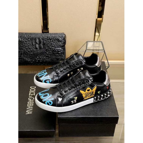 Dolce &amp; Gabbana Casual Shoes For Men #442503 $97.00 USD, Wholesale Replica Dolce &amp; Gabbana D&amp;G Casual Shoes