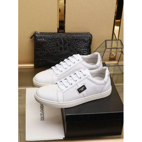 Dolce &amp; Gabbana Casual Shoes For Men #442506 $86.50 USD, Wholesale Replica Dolce &amp; Gabbana D&amp;G Casual Shoes