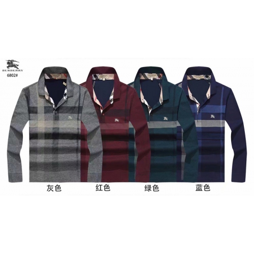Replica Burberry T-Shirts Long Sleeved For Men #443599 $51.00 USD for Wholesale